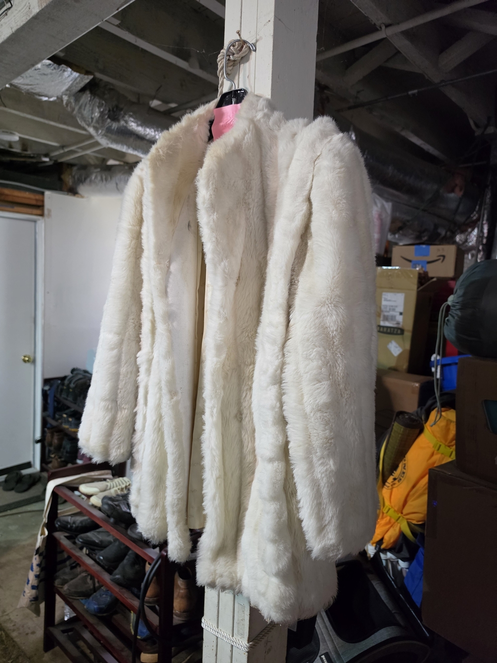 Cream Faux Fur Sassoon Teddy Jacket for Women - Luxe Cozy Coat